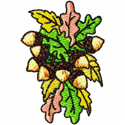 Acorn Embroidery Design 4